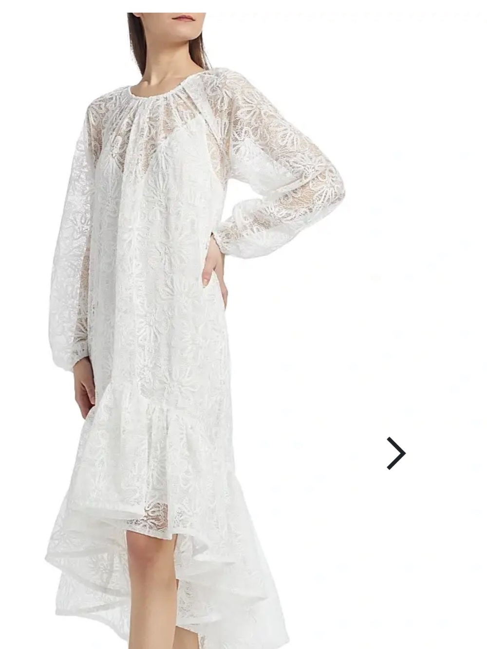 Kobi Halperin Women Ridley Embroidered Hi-Low Dress White size S